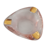 Pink and gold ashtray
