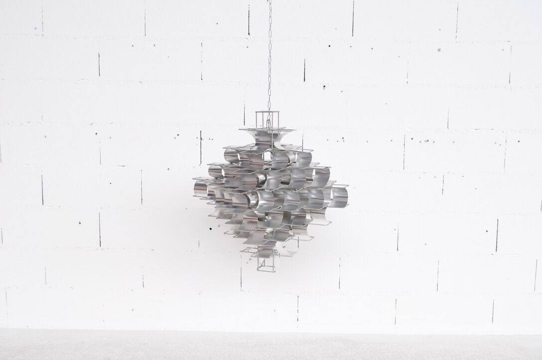 Aluminium chandelier, Cassiopeia model, by Max Sauze, 70