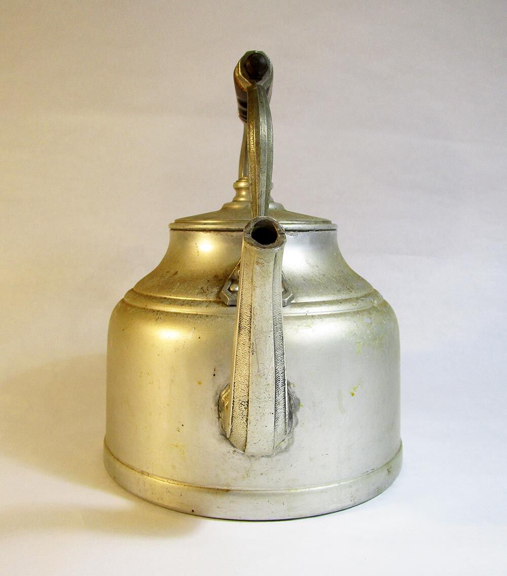 Old aluminum kettle
