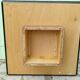 Vintage coffee table in elm magnifying glass 1970 - 70X70X35cm