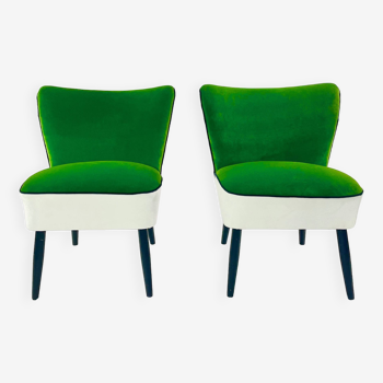 Pair of two-tone armchairs