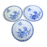 3 assiettes plates Gien service Chardons