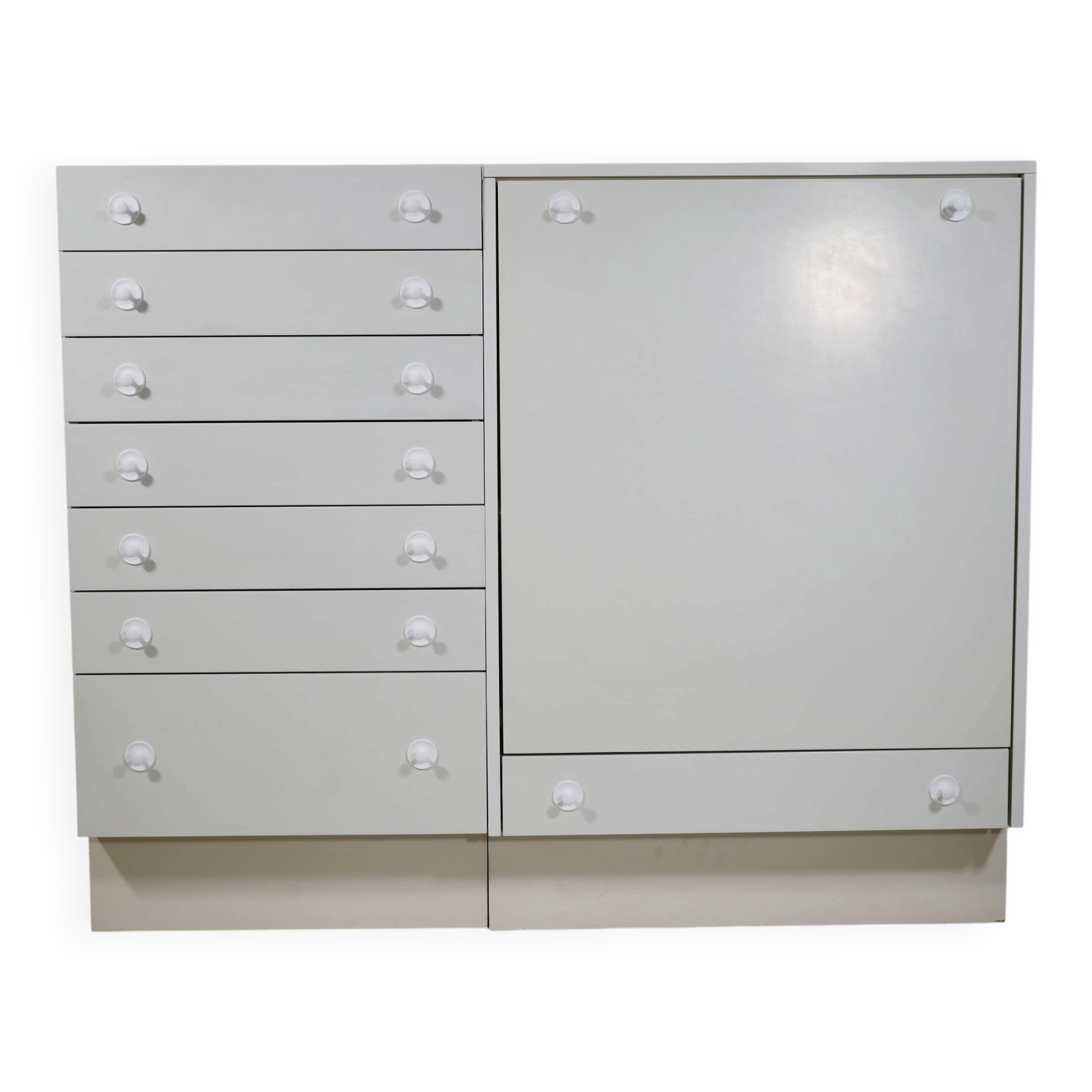 Postmodern highboard cabinet with fold-out desk by Interlübke, 1970s 1980s