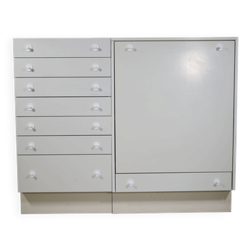 Postmodern highboard cabinet with fold-out desk by Interlübke, 1970s 1980s