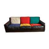 Canapé en cuir et tissu. Ligne roset en collaboration avec Jean Charles de Castelbajac
