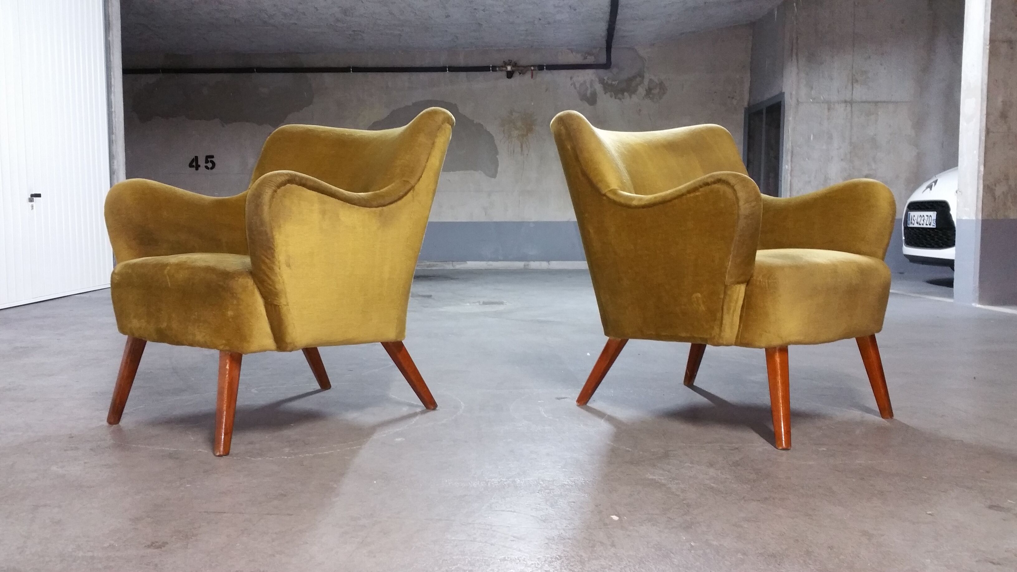 Armchair original years 50-60 Italian design gold