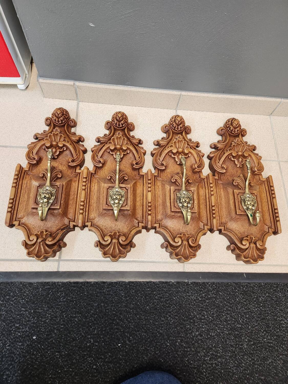 Coat rack, wooden hook