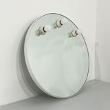 Mirror with integrated round bulbs by Gedy, 1970