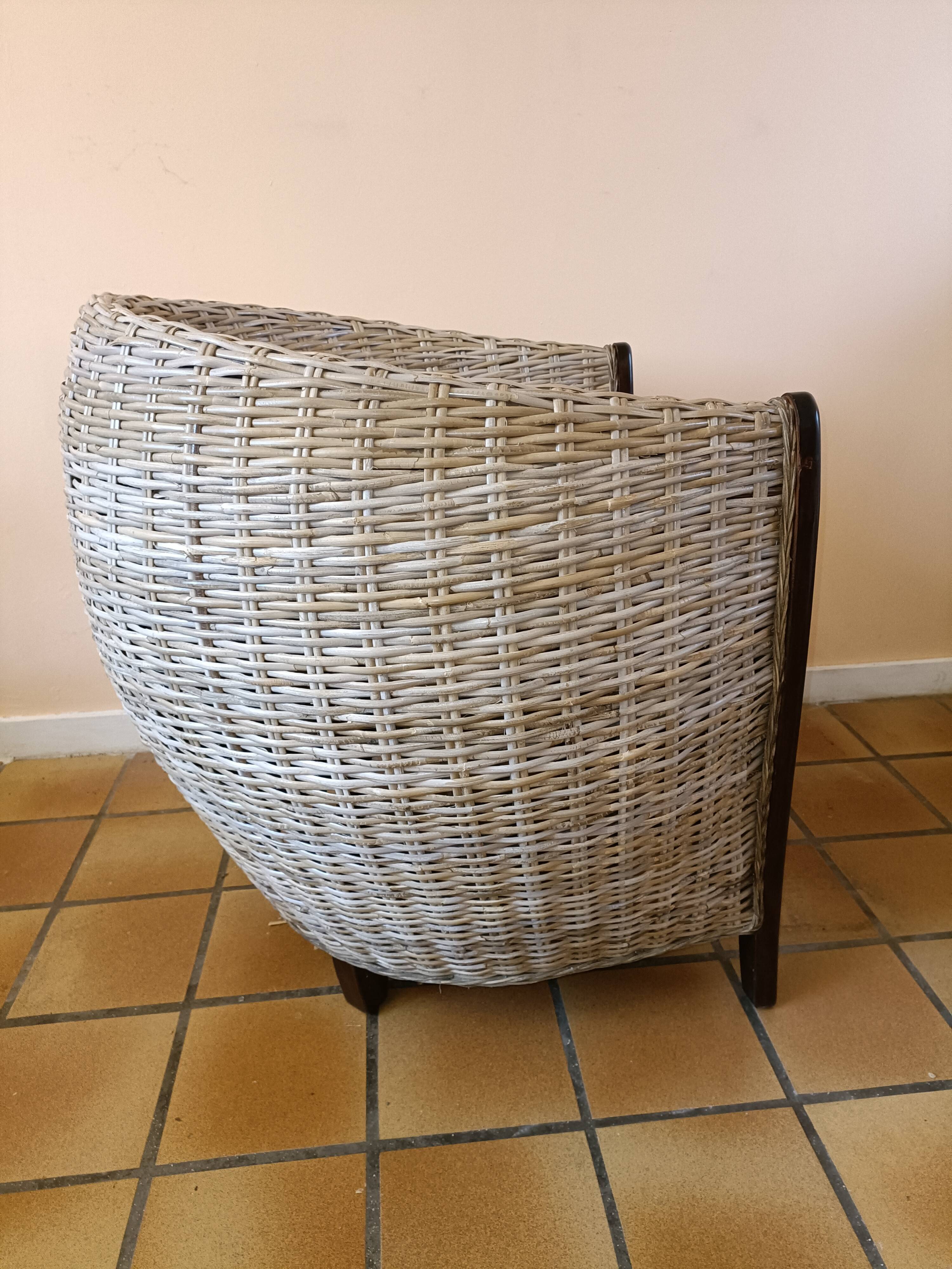 Rattan armchair modern design
