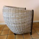 Rattan armchair modern design