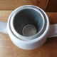 Guy Degrenne teapot in white porcelain and stainless steel
