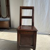 Antique oak storage chair