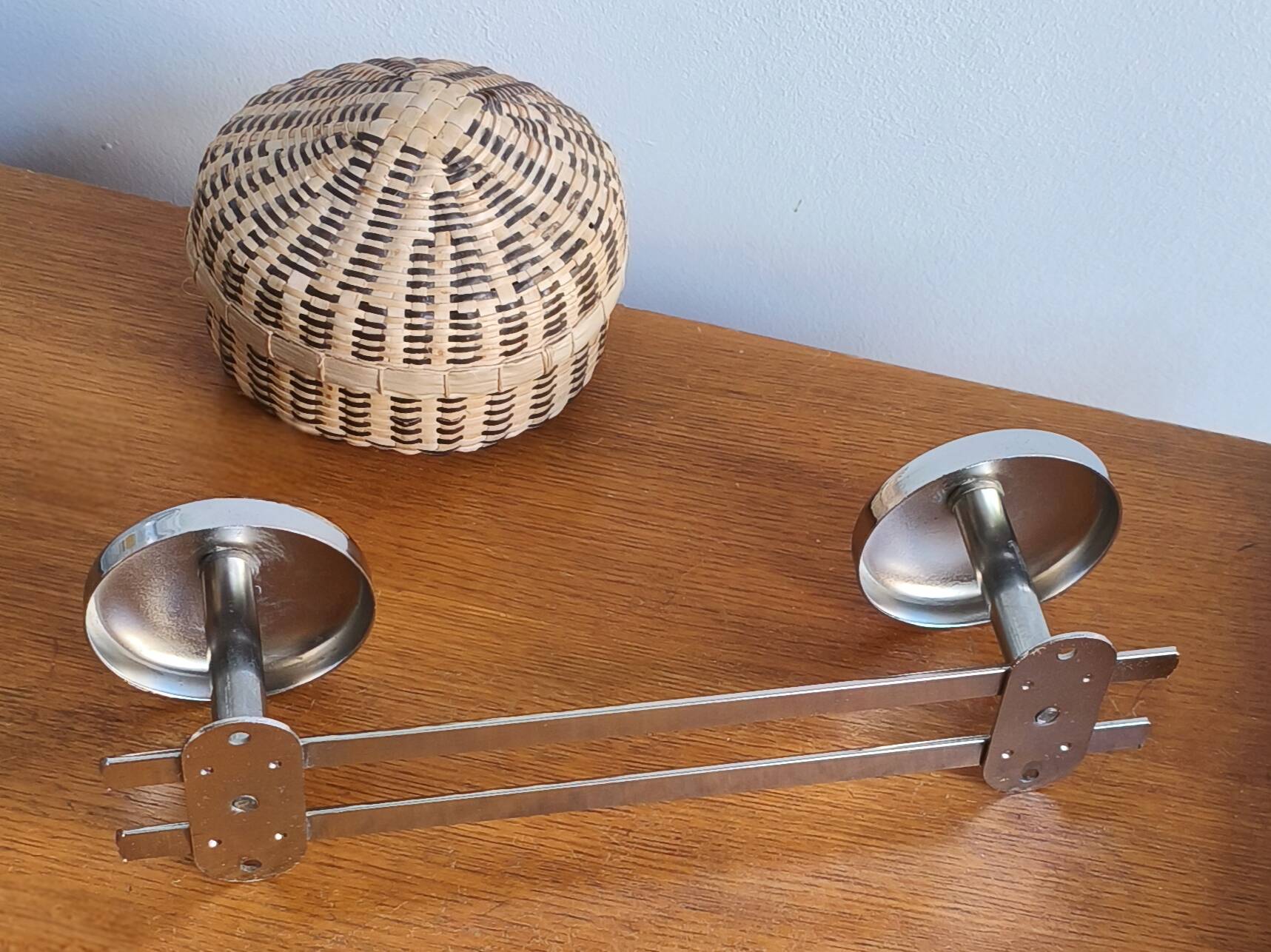 Porte manteau mural chromé 2 patères