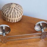 Porte manteau mural chromé 2 patères