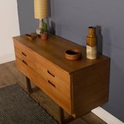 Restored teak retro uniflex 1960s chest of drawers sideboard q range by gunther hoffstead