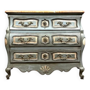 Commode Tombeau galbée - peinte