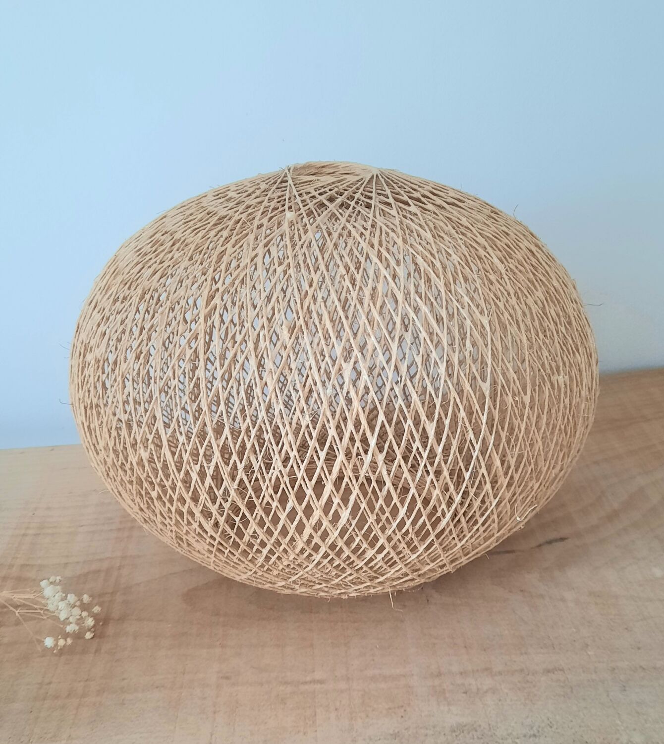 Abat jour suspension en corde vintage
