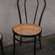 Paire de chaise bistrot métal et cannage