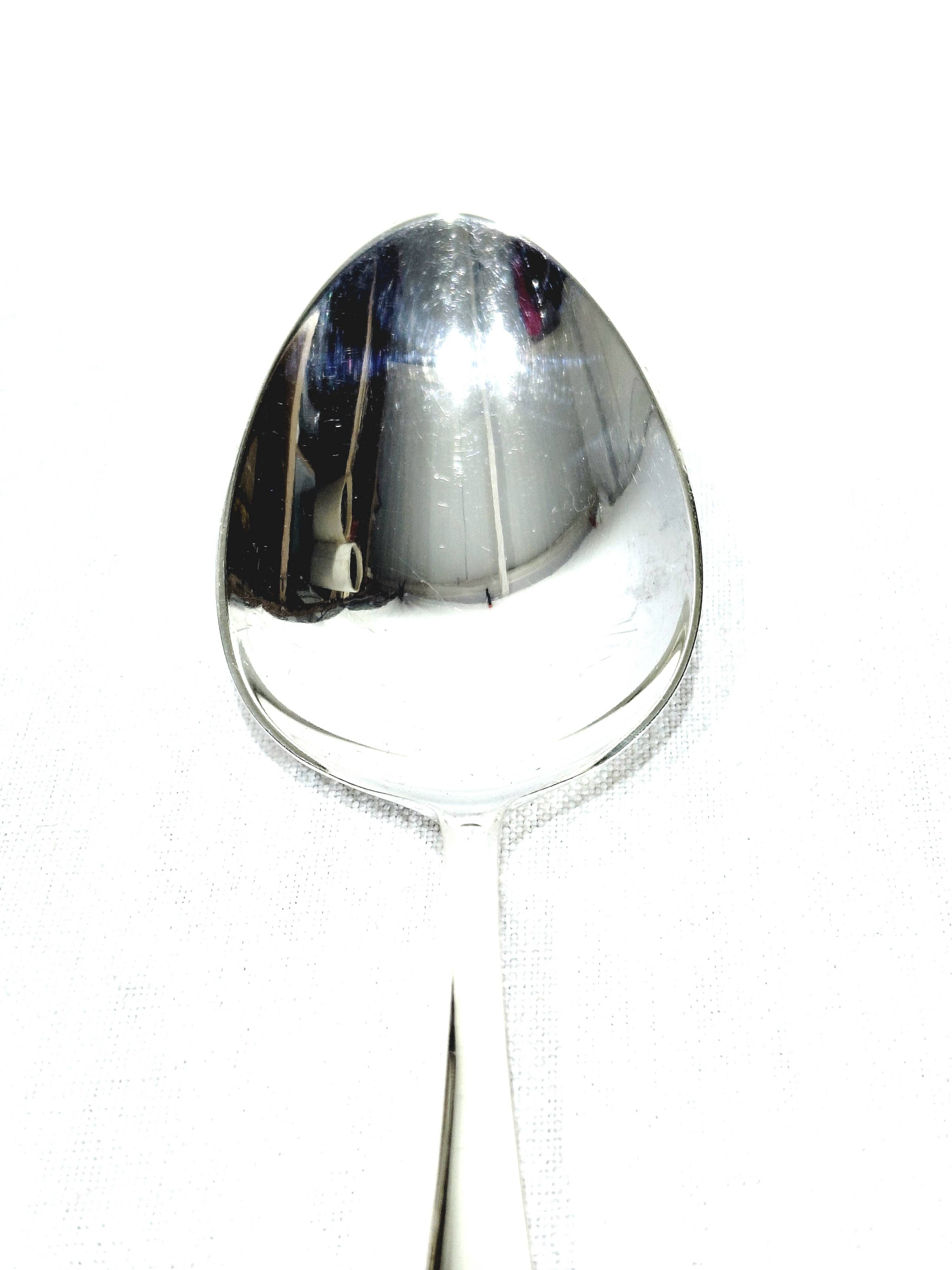 Georg jensen - cypress model - set of 6 table spoons in silver