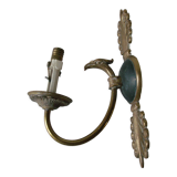 Ancienne applique électrique tête d'aigle rapace en bronze 20 cm luminaire rétro