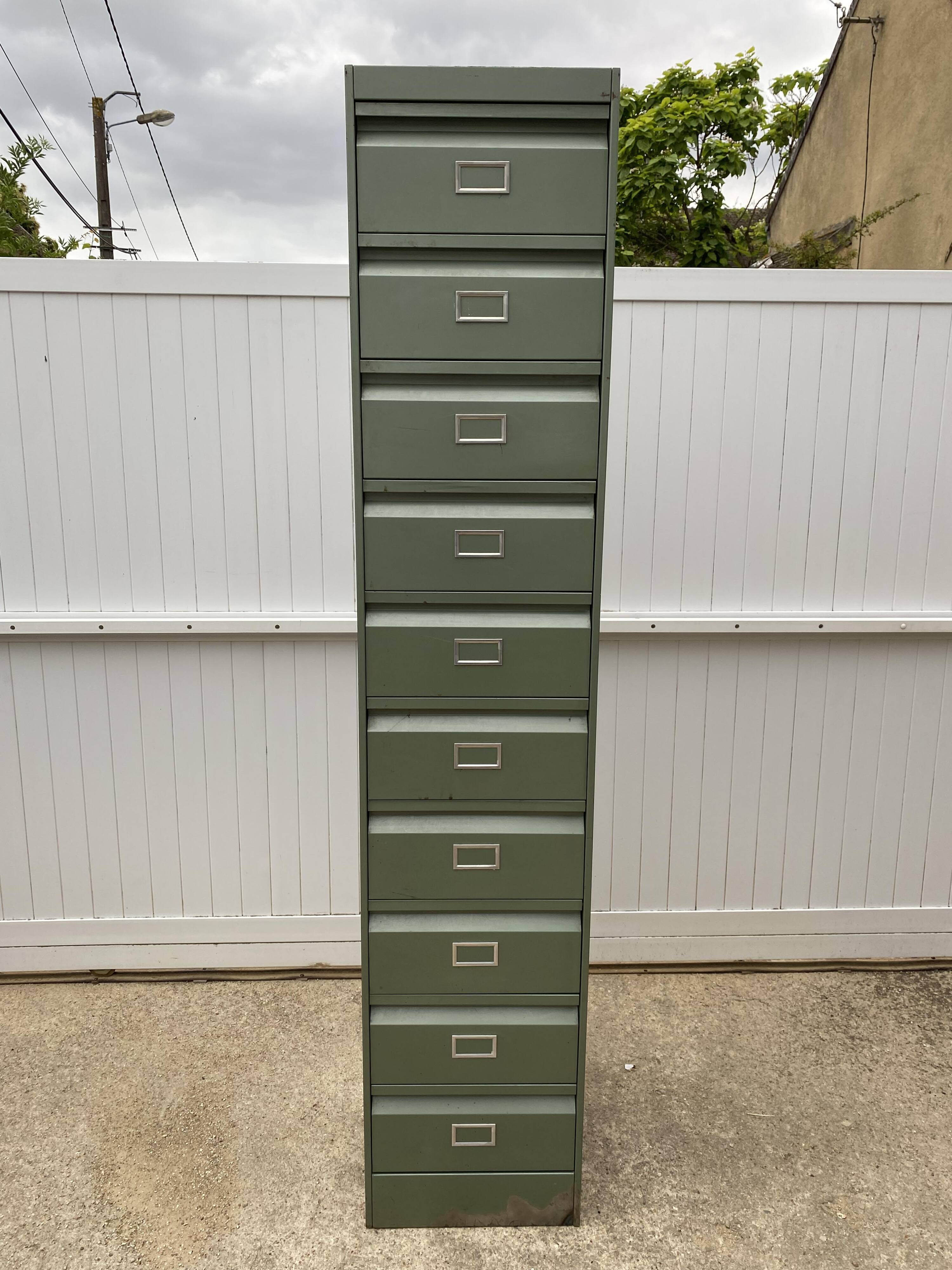 Furniture with 10 flaps industrial metal locker brand ATAL 1950