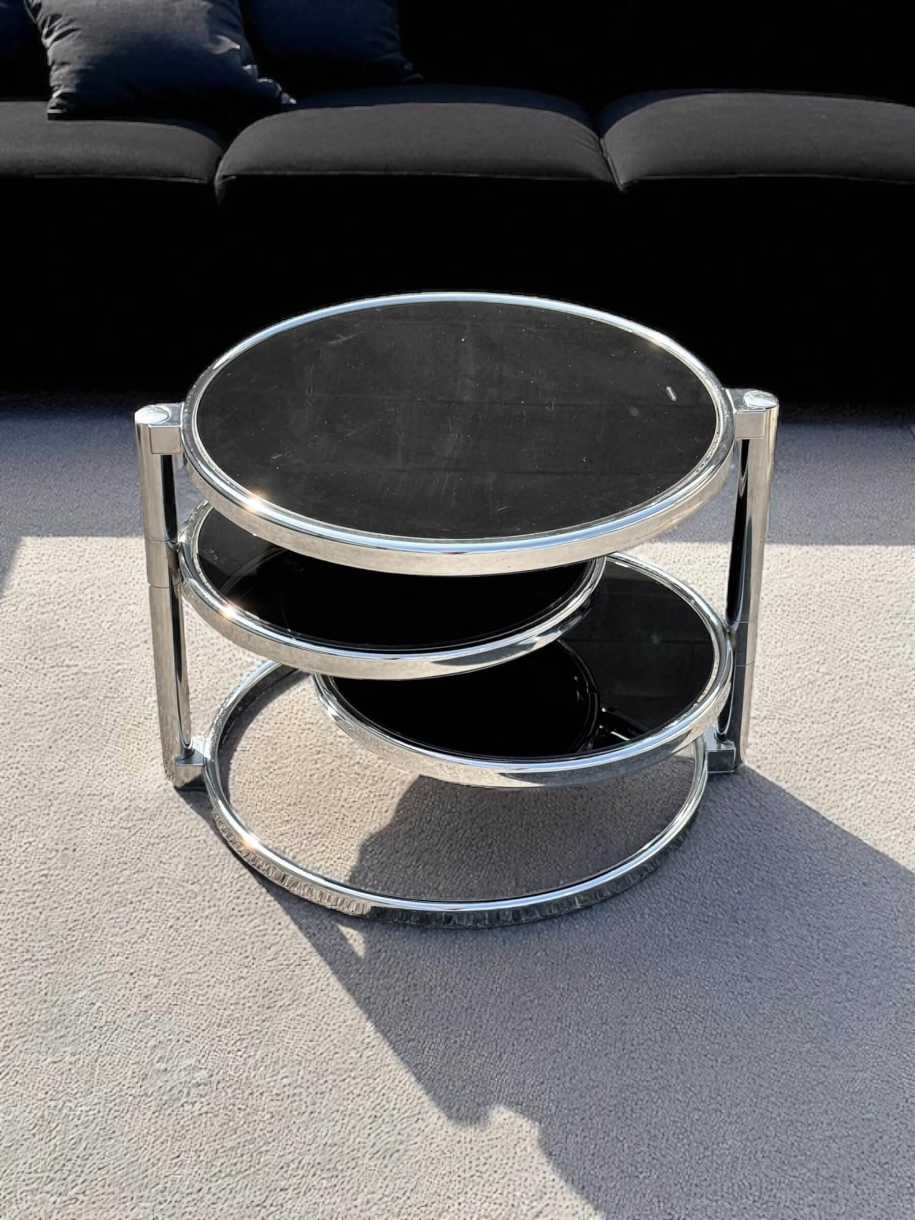 Leitmotiv-Swivel 3-tier coffee table