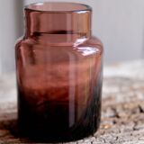 Set 5 vases in blown glass art glass ALLEX, Drôme