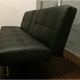 Sofa bed "Smala" vintage black leather adjustable by Pascal Mourgue for Ligne Roset