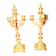 pair of gilded bronze candlesticks with 4 candle holders in "Louis XVI" style, 19th century