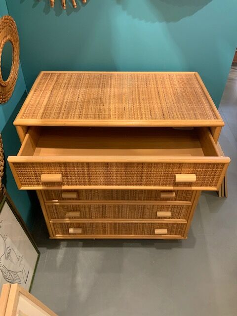 Rattan chest of drawers