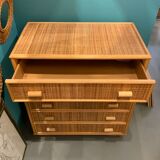 Rattan chest of drawers