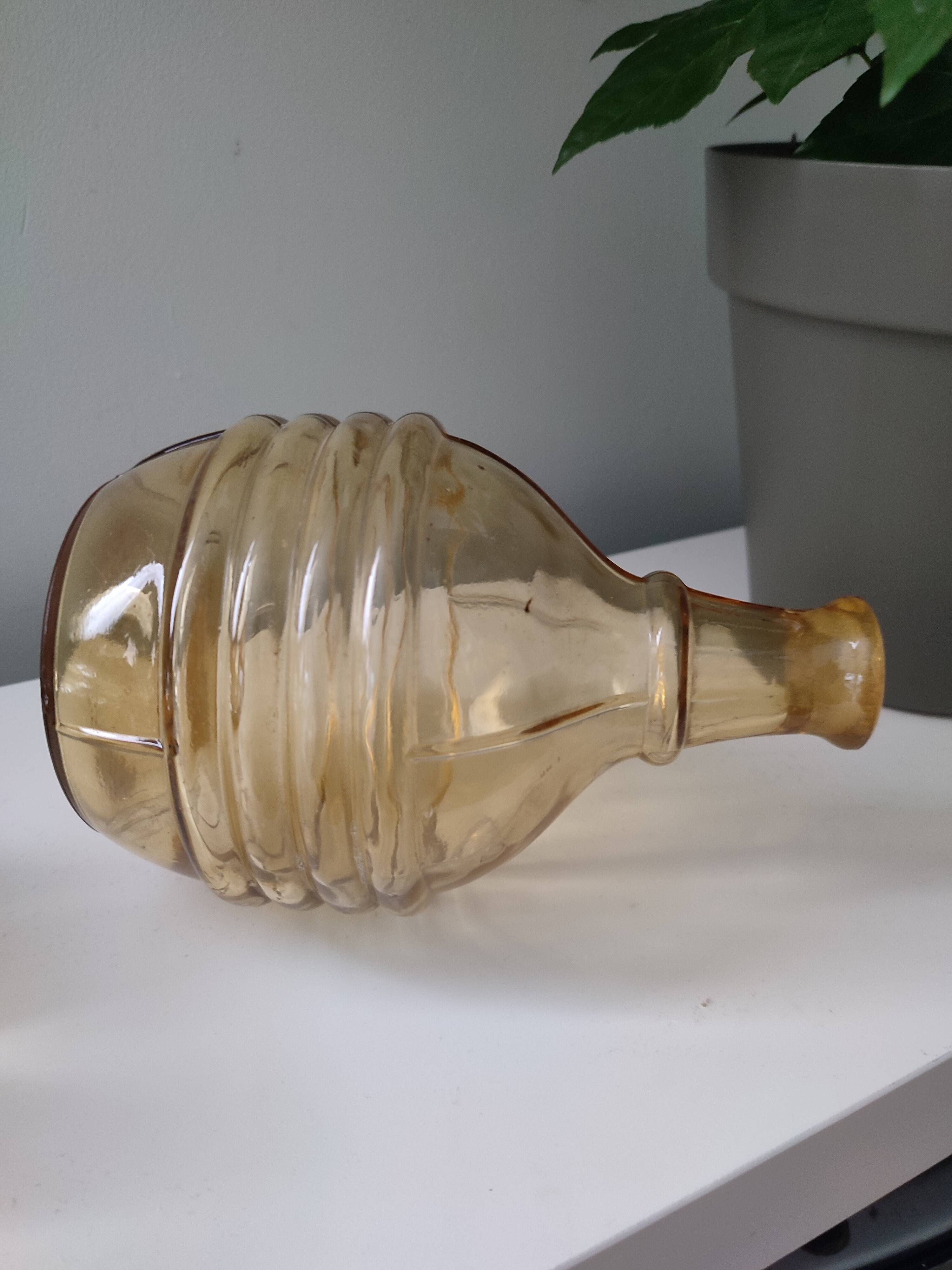 Yellow glass vase from the 60s