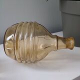 Vase en verre jaune année 60