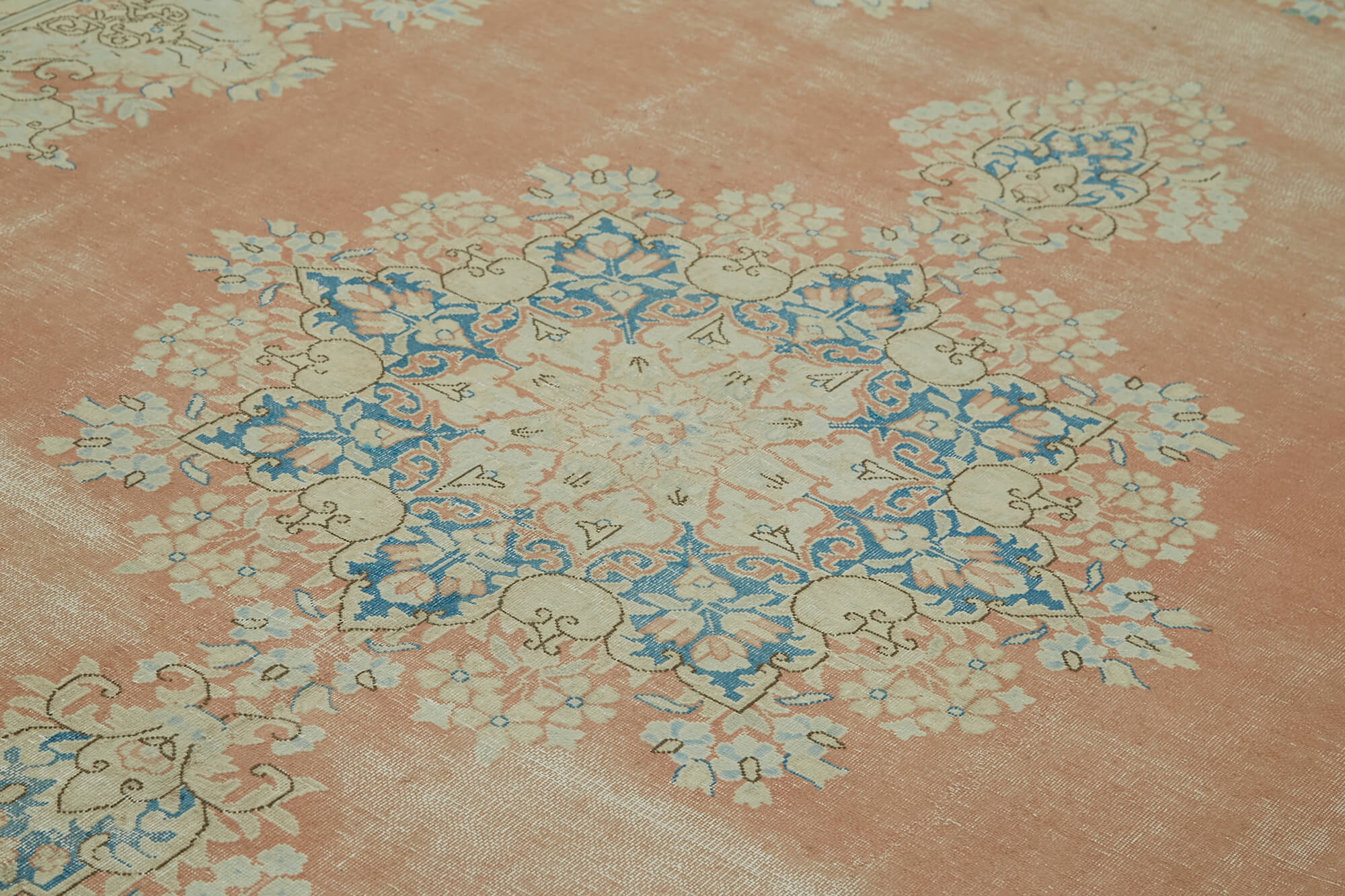 Handmade Oriental Contemporary 1980s 291 cm x 414 cm Beige Wool Carpet