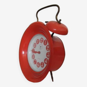 20th century designer orange alarm clock