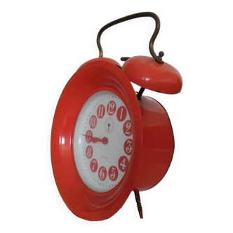 20th century designer orange alarm clock