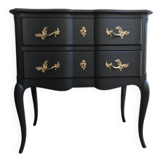 Commode vintage relookée noir