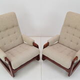 Pair of Mid-century Design Rocking Armchairs,1980's.
