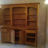 Rustic 2-body oak sideboard