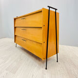 Shoes cabinet with metal frame