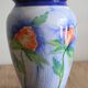 Vase à fleurs en céramique décor floral