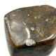 Luxury fossil brown marble ashtray bowl, France 1970s
