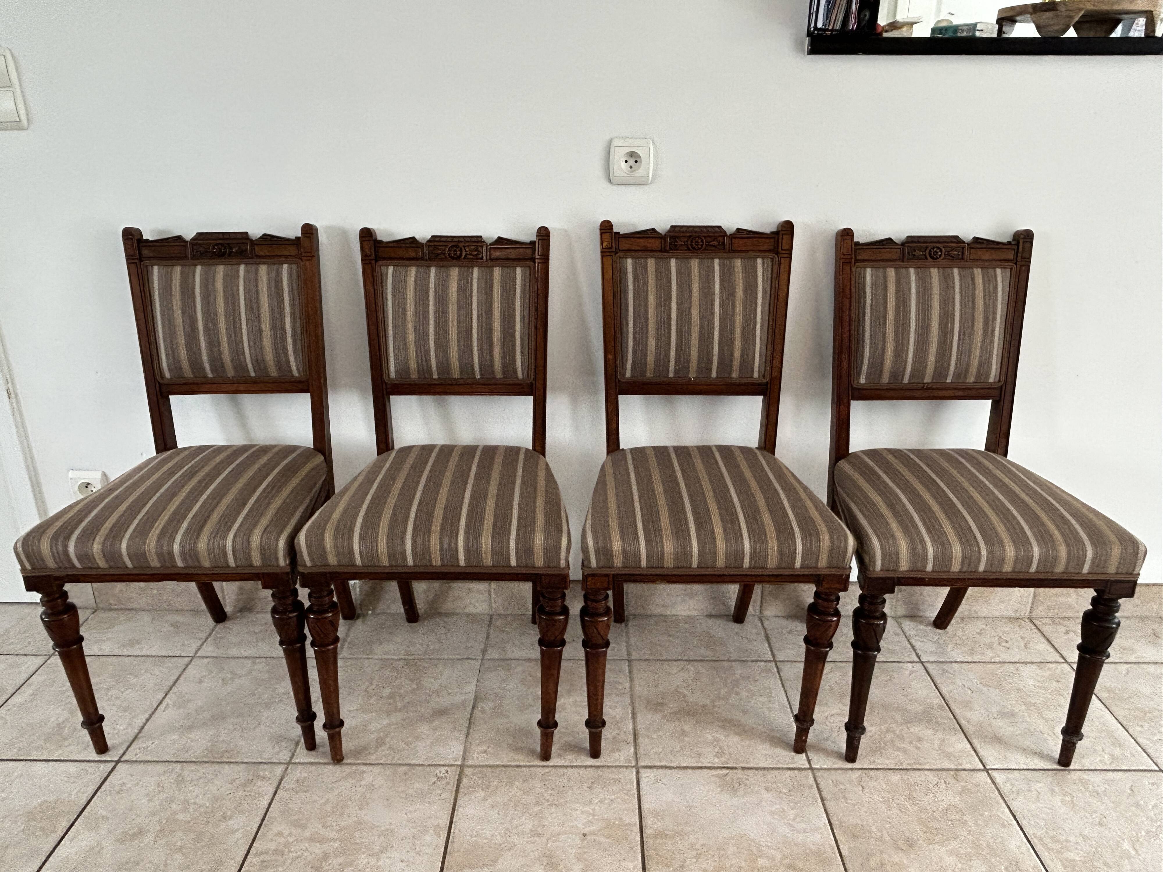 Set of 4 EMPIRE period chairs
