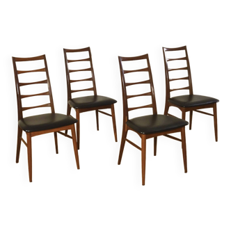 Série de 4 chaises Lys par Niels Koefoed, danemark 1960's