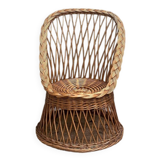 Rattan armchair for children