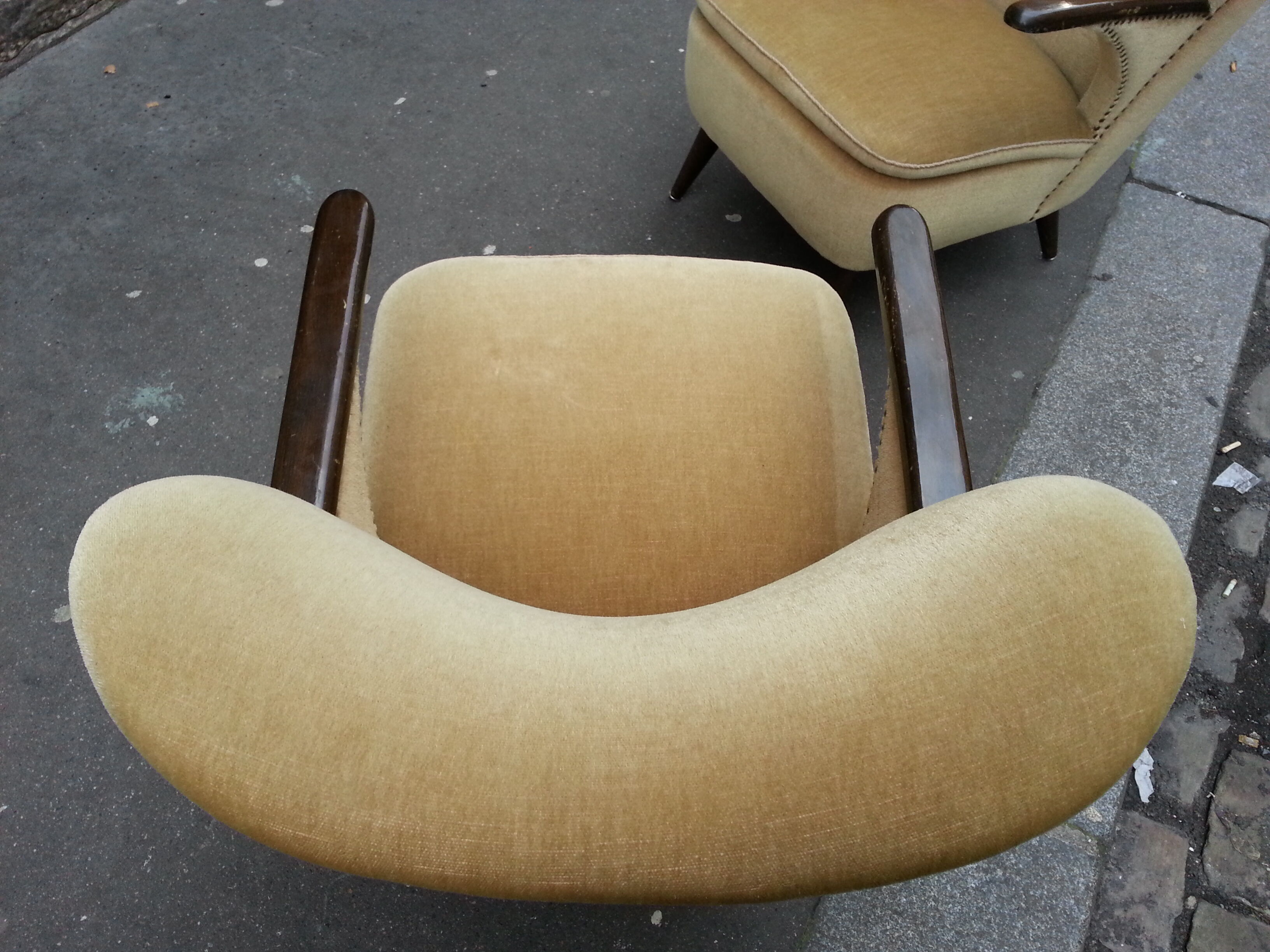 1/2 chairs cocktail Scandinavian vintage 50/60s restored