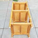Rattan and bamboo bedside table