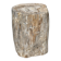 Very large white and grey petrified wood side table H45 D39 - 334