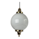 Vintage Opaline Glass Pendant Light, 23 cm XL