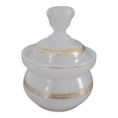 Pot with lid in opaline